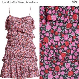 4Sienna Floral Ruffle Tiered MiniDress